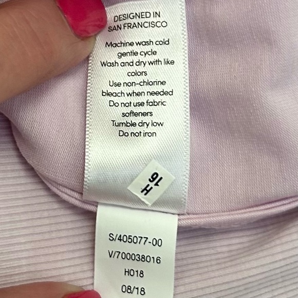 Athleta Essence Tunic Hoodie Lilac Purple XS Longline Thumbhole Cozy Lounge - Picture 9 of 10